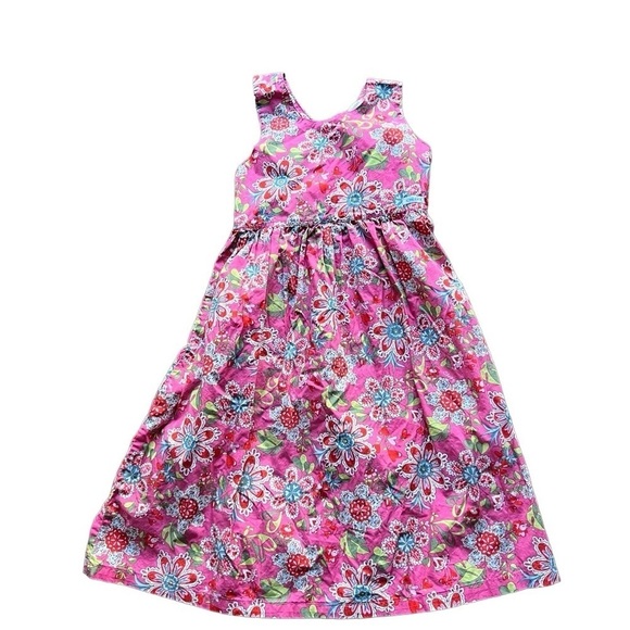 Cheeky girl’s sleeveless floral high quality summer dress - 6 - Picture 6 of 7
